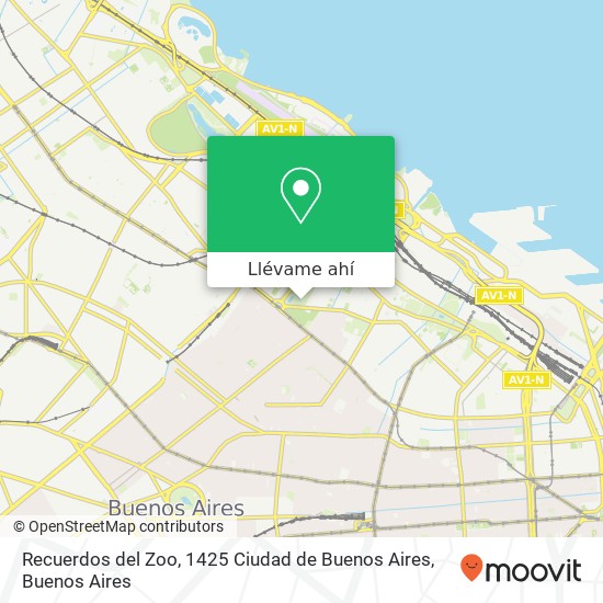 Mapa de Recuerdos del Zoo, 1425 Ciudad de Buenos Aires