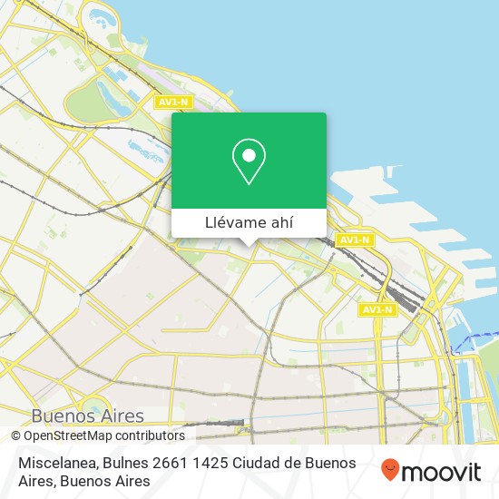 Mapa de Miscelanea, Bulnes 2661 1425 Ciudad de Buenos Aires