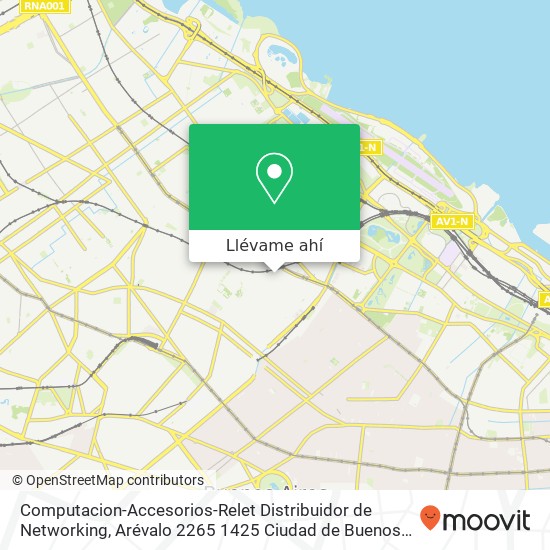 Mapa de Computacion-Accesorios-Relet Distribuidor de Networking, Arévalo 2265 1425 Ciudad de Buenos Aires
