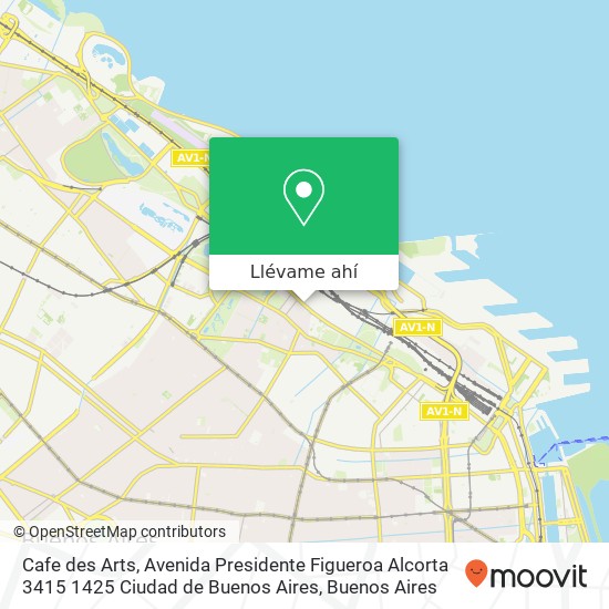 Mapa de Cafe des Arts, Avenida Presidente Figueroa Alcorta 3415 1425 Ciudad de Buenos Aires