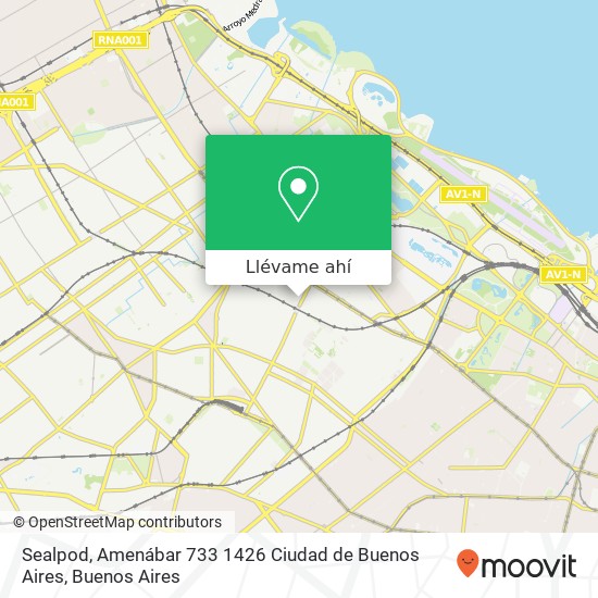 Mapa de Sealpod, Amenábar 733 1426 Ciudad de Buenos Aires