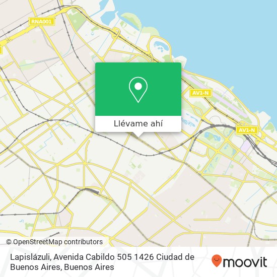Mapa de Lapislázuli, Avenida Cabildo 505 1426 Ciudad de Buenos Aires
