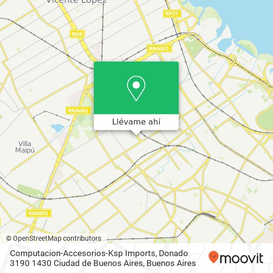 Mapa de Computacion-Accesorios-Ksp Imports, Donado 3190 1430 Ciudad de Buenos Aires