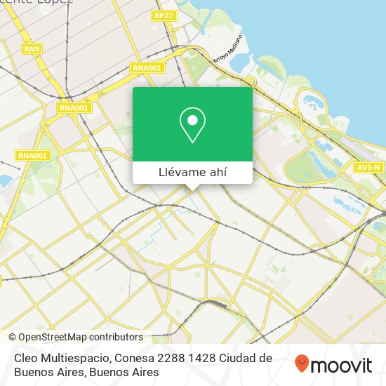 Mapa de Cleo Multiespacio, Conesa 2288 1428 Ciudad de Buenos Aires