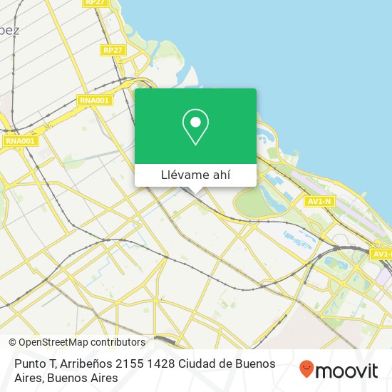 Mapa de Punto T, Arribeños 2155 1428 Ciudad de Buenos Aires