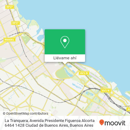 Mapa de La Tranquera, Avenida Presidente Figueroa Alcorta 6464 1428 Ciudad de Buenos Aires