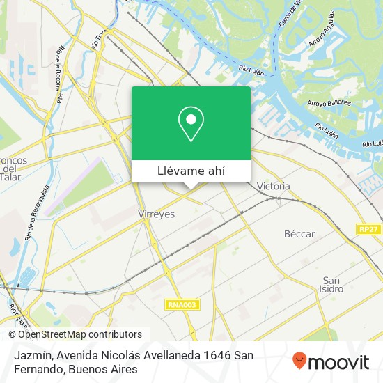 Mapa de Jazmín, Avenida Nicolás Avellaneda 1646 San Fernando