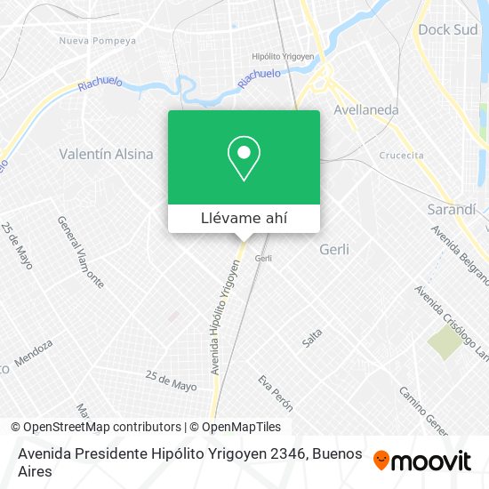 Mapa de Avenida Presidente Hipólito Yrigoyen 2346