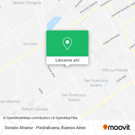 Mapa de Donato Alvarez - Piedrabuena