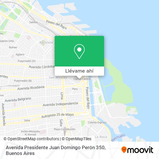 Mapa de Avenida Presidente Juan Domingo Perón 350