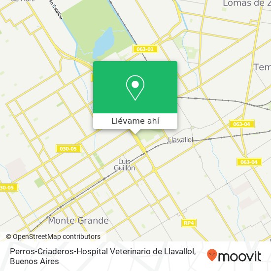 Mapa de Perros-Criaderos-Hospital Veterinario de Llavallol