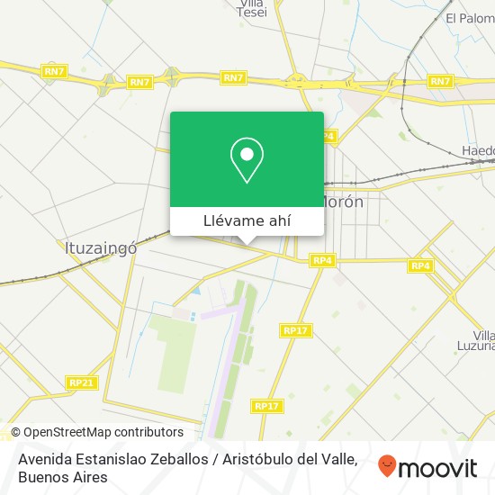Mapa de Avenida Estanislao Zeballos / Aristóbulo del Valle