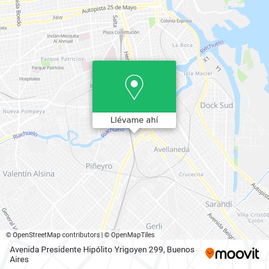 Mapa de Avenida Presidente Hipólito Yrigoyen 299