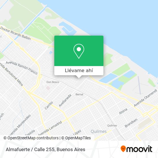 Mapa de Almafuerte / Calle 255
