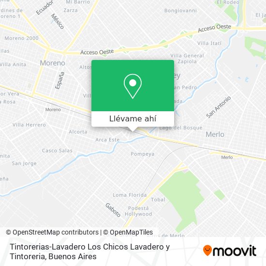 Mapa de Tintorerias-Lavadero Los Chicos Lavadero y Tintoreria