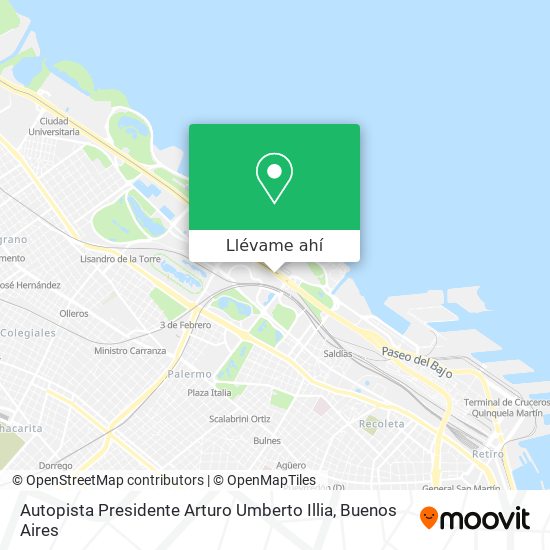 Mapa de Autopista Presidente Arturo Umberto Illia
