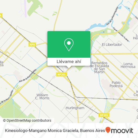 Mapa de Kinesiologo-Mangano Monica Graciela