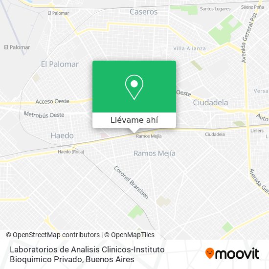 Mapa de Laboratorios de Analisis Clinicos-Instituto Bioquimico Privado