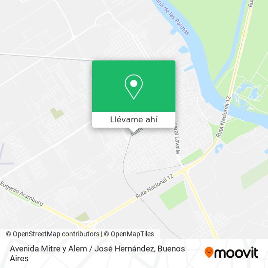 Mapa de Avenida Mitre y Alem / José Hernández