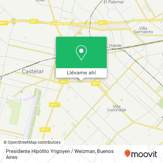 Mapa de Presidente Hipólito Yrigoyen / Weizman
