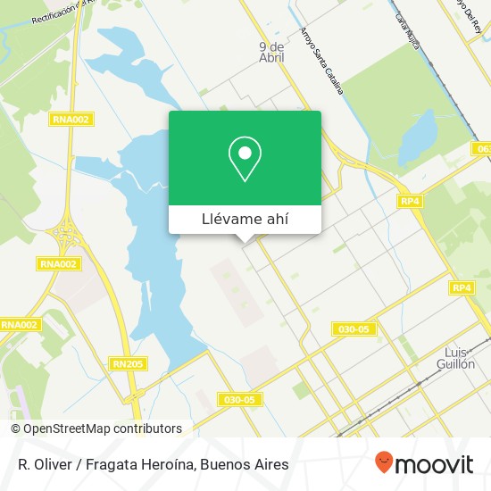Mapa de R. Oliver / Fragata Heroína