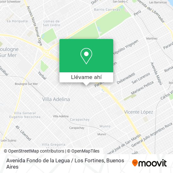 Mapa de Avenida Fondo de la Legua / Los Fortines