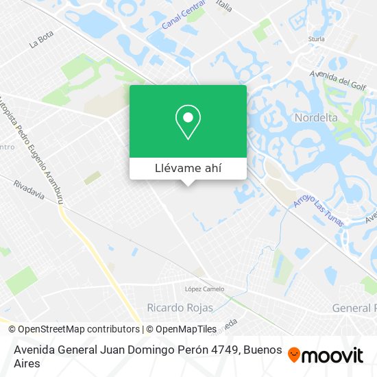 Mapa de Avenida General Juan Domingo Perón 4749
