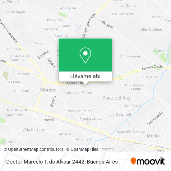 Mapa de Doctor Marcelo T. de Alvear 2442