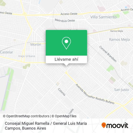 Mapa de Consejal Miguel Ramella / General Luis María Campos