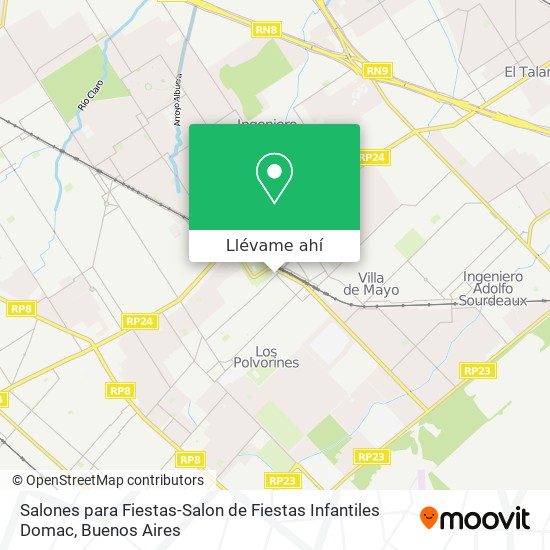 Mapa de Salones para Fiestas-Salon de Fiestas Infantiles Domac