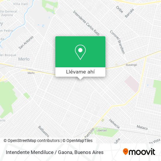 Mapa de Intendente Mendiluce / Gaona