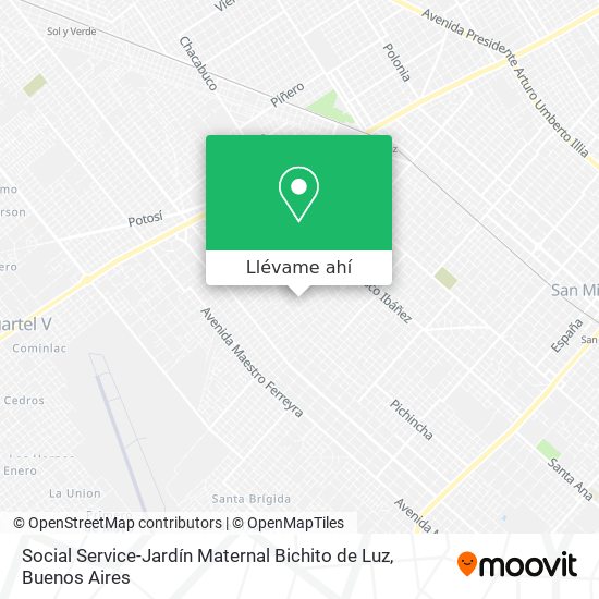Mapa de Social Service-Jardín Maternal Bichito de Luz