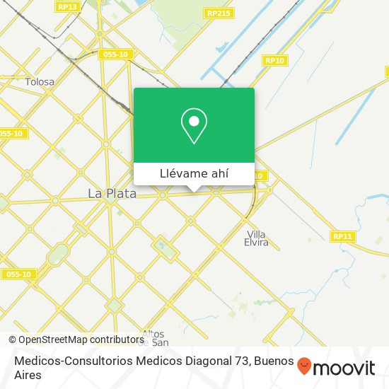 Mapa de Medicos-Consultorios Medicos Diagonal 73