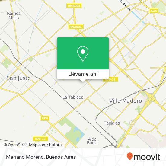 Mapa de Mariano Moreno