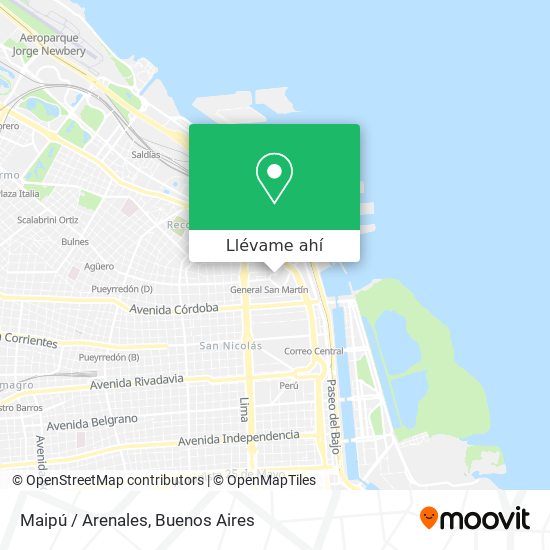 Mapa de Maipú / Arenales