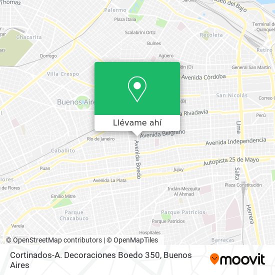 Mapa de Cortinados-A. Decoraciones Boedo 350