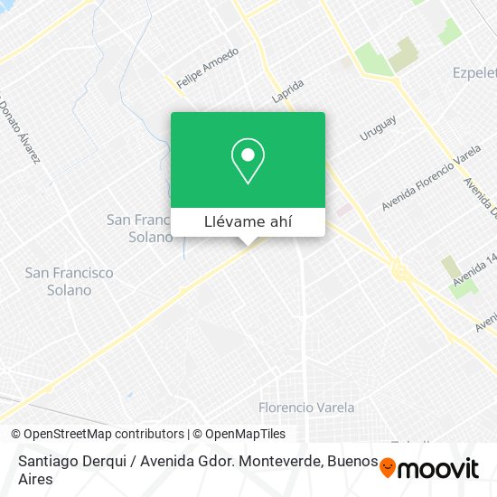 Mapa de Santiago Derqui / Avenida Gdor. Monteverde