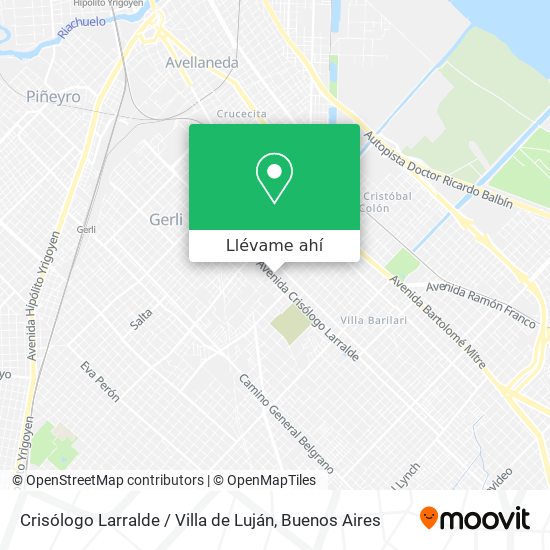 Mapa de Crisólogo Larralde / Villa de Luján