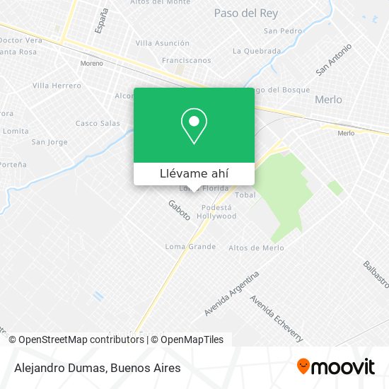 Mapa de Alejandro Dumas