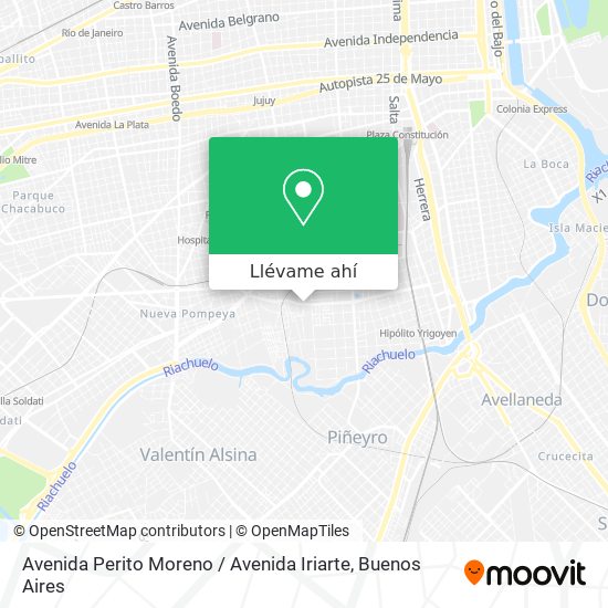 Mapa de Avenida Perito Moreno / Avenida Iriarte