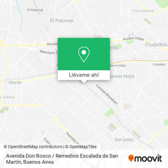 Mapa de Avenida Don Bosco / Remedios Escalada de San Martín