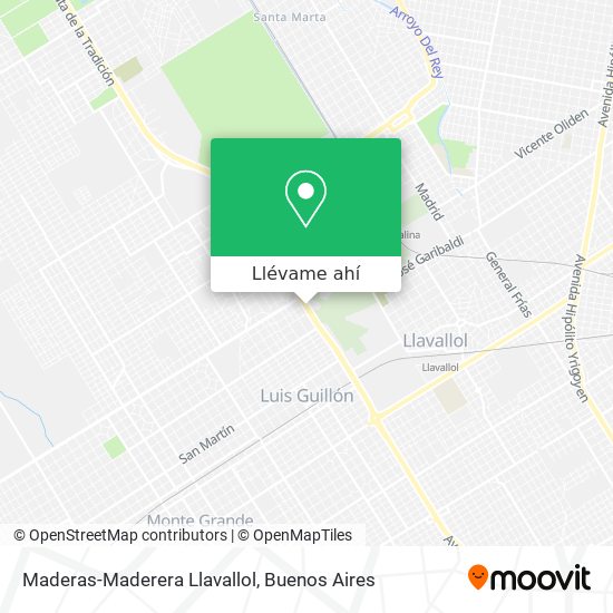Mapa de Maderas-Maderera Llavallol