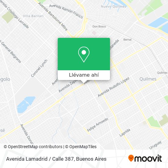 Mapa de Avenida Lamadrid / Calle 387