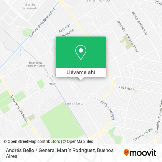 Mapa de Andrés Bello / General Martín Rodríguez