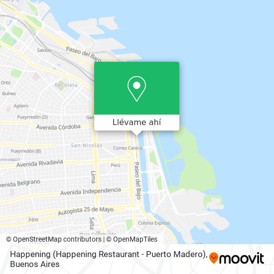 Mapa de Happening (Happening Restaurant - Puerto Madero)
