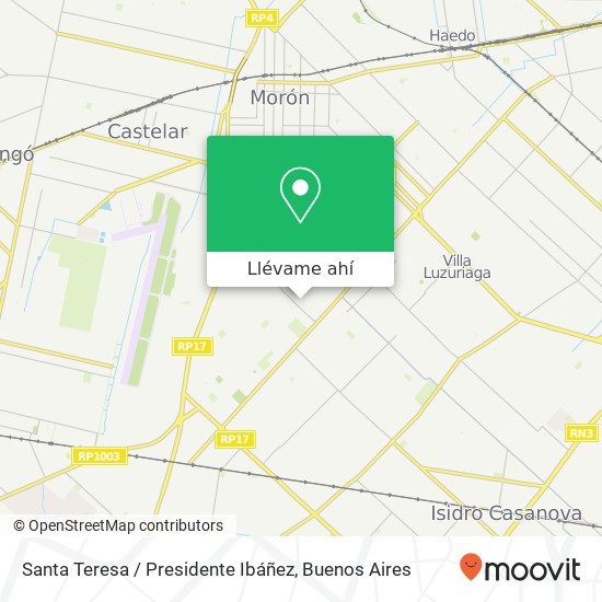 Mapa de Santa Teresa / Presidente Ibáñez