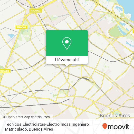 Mapa de Técnicos Electricistas-Electro Incas Ingeniero Matriculado