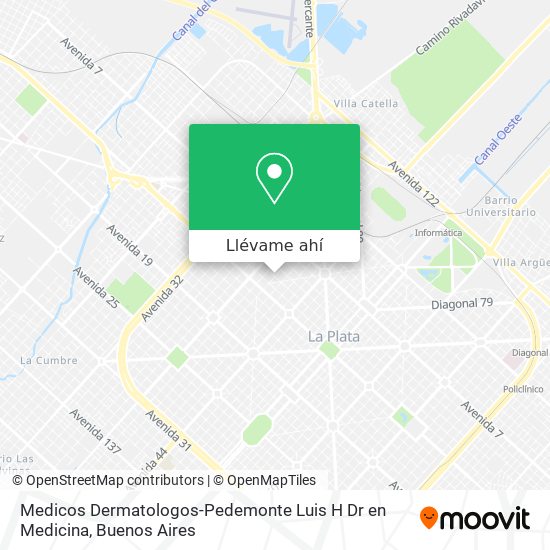Mapa de Medicos Dermatologos-Pedemonte Luis H Dr en Medicina