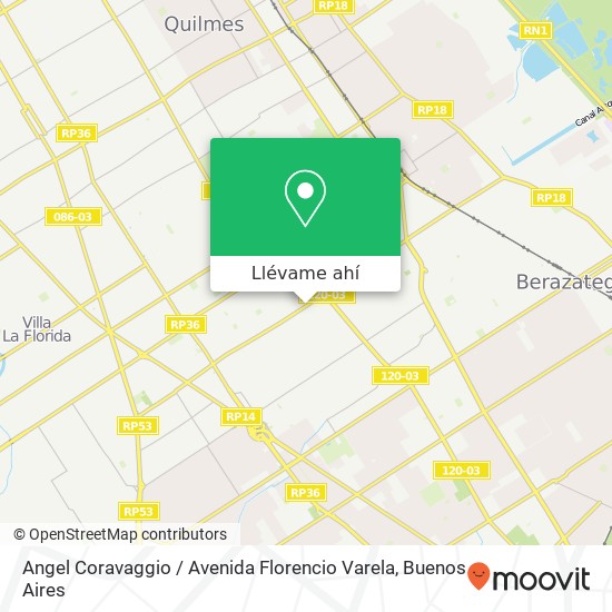 Mapa de Angel Coravaggio / Avenida Florencio Varela