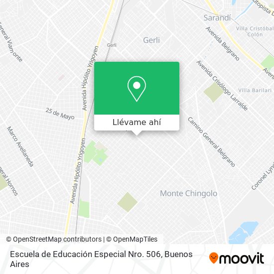 Mapa de Escuela de Educación Especial Nro. 506